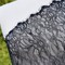 1 Yard Black Silk Chantilly French Lace Trim with Lashes Ideal For Garments